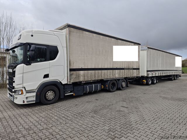 Swap body truck SCANIA S500  LANG LKW ZUG MEGA BDF Vollausst.