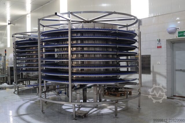 Spiral Soğutma Konveyörü / Gıda İşleme Custom / OEM (Stainless Steel) Ambient Spiral Cooling Conveyor Tower