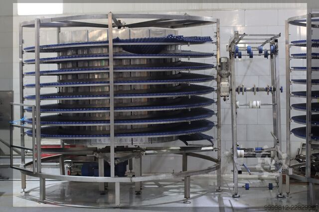 Spiral Soğutma Konveyörü / Gıda İşleme Custom / OEM (Stainless Steel) Ambient Spiral Cooling Conveyor Tower