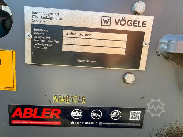 Hjuldrevet asfaltudlægger Vögele Super 800-3i 55,4 kW 6500 kg
