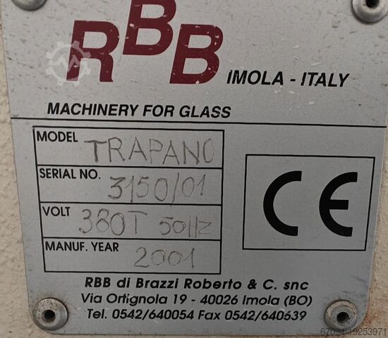 Máquina de perfuração de vidro RBB Trapano
