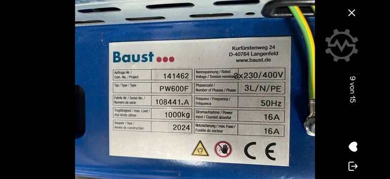 Verpakkingsmachine Baust & Co. GmbH Palettenwechsler PW 600F