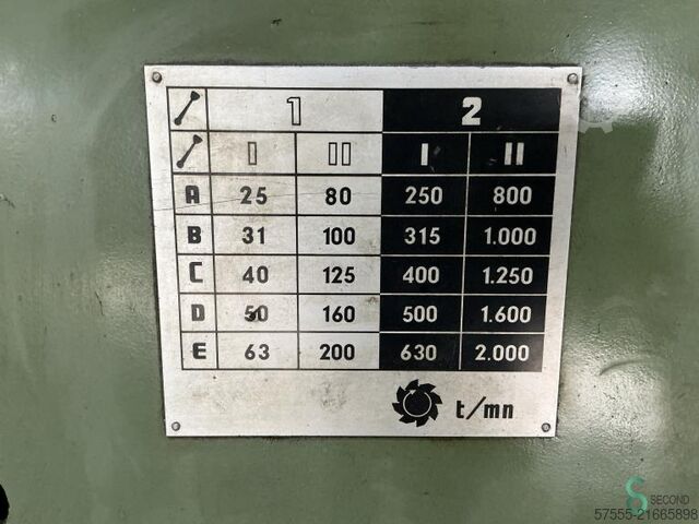 Fraiseuse Gambin 3M, 1000x420x710 mm, année 1969 Gambin 3M, 1000x420x710mm