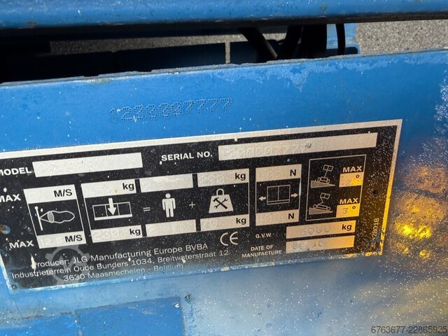 JLG 2646ES ψαλιδωτό ανυψωτικό πλατφόρμας, ψαλιδωτός ανυψωτήρας εργασίας, έτος 2006 / 280 ώρες, 10 μέ JLG 2646ES schaarlift schaar hoogwerker 2006 / 280uur 10mtr werkhoogte