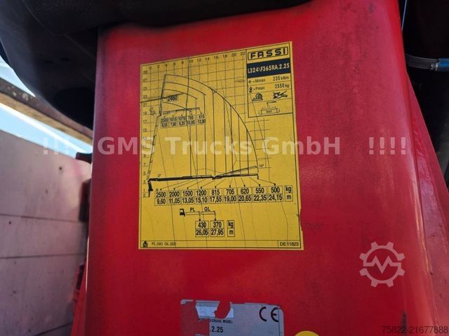 Ladbil med lad MAN TGS 35.460 / 8X4 / 28m Kran Fassi 365 + Flyjib