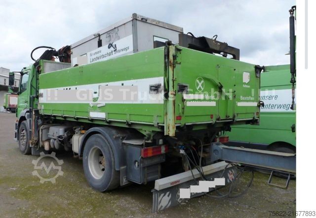 Tre-sidet tipbil MERCEDES-BENZ Axor 1829 / E5 / ALU Kipper / Atlas Kran