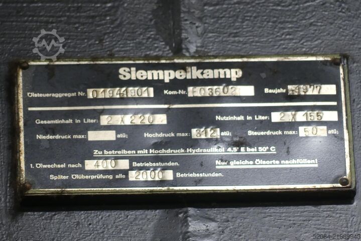 Profile press SP 2000 Siempelkamp 