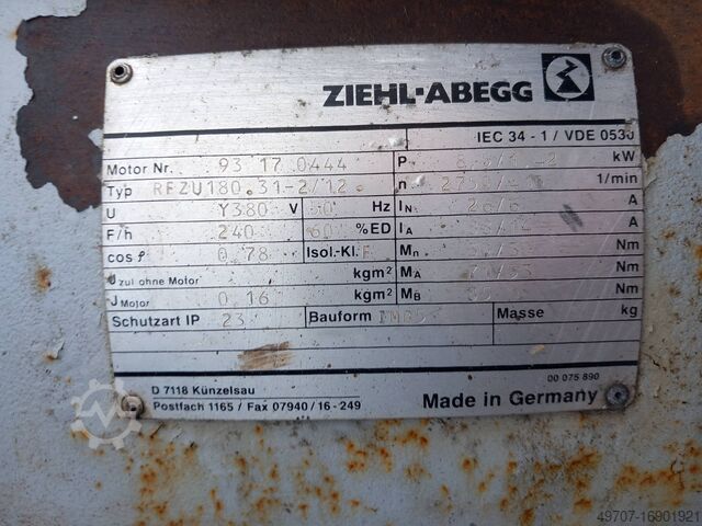 Elektrische motor ZIEHL-ABEGG Rfzu180.31-2/12