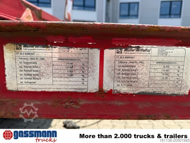 Tieflader Anhänger Müller-Mitteltal PT 30,0 Kompakt, verbr. auf 3m