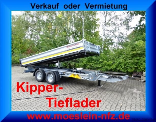 Tipvognstrailer Möslein TTG 11 Verzinkt  neuer Tandem 3- Seitenkipper Tieflader-- Neufahrzeug --
