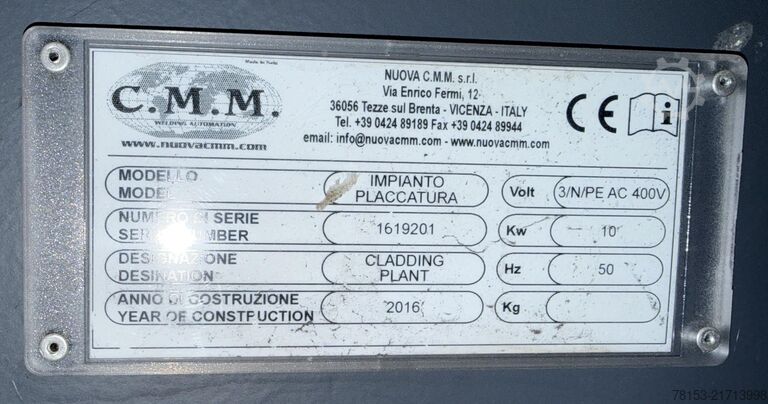 Dobbelt-hoveds svejsebelægningslinje Nuova CMM 