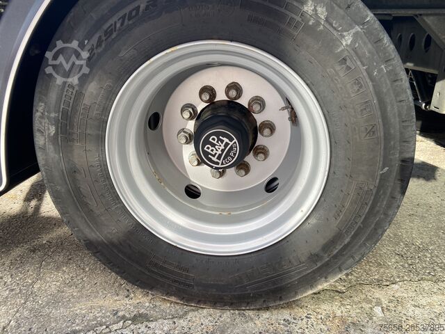 Dieplader oplegger Möslein TO 3 F Schwebheim Neuwertig 3 Achs Tieflader 8,10 m Ladefläche