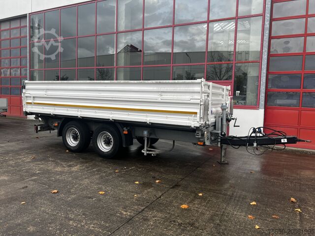 Kiepaanhangwagen Schmid Fahrzeugbau DK 135 AR  13,5 t Tandemkipper mit Aufsatzbordwänden