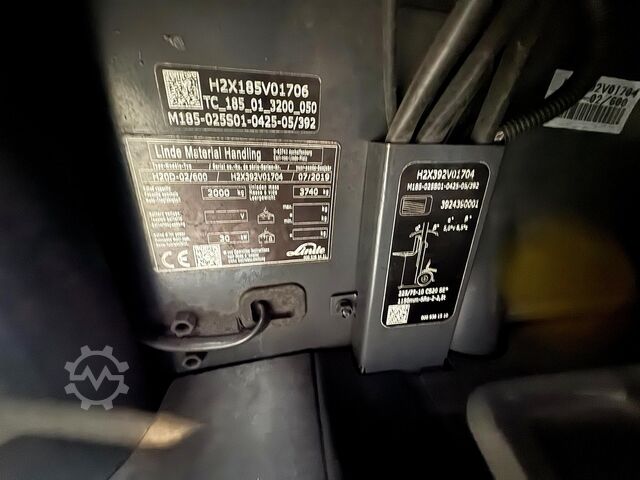 2019 UVV 03/2027 7.035 driftstimer Linde H20/600D