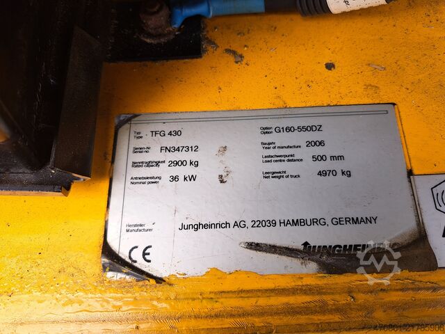 Wózek widłowy Jungheinrich Treibgasstabler TFG 430
