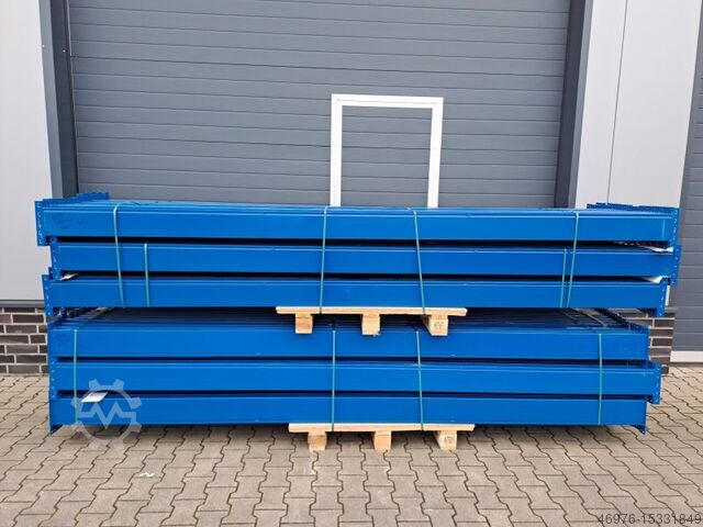 Pallet rack traverse high-bay warehouse SSI Schäfer PR 600 / K: 160 x 50 mm /  Lichte Weite: 3.600 mm / 5 Haken / blau