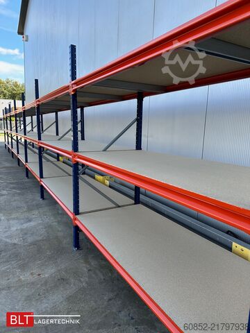 širokorozponový skladový regál ca. 28,55 lfm. Weitspannregale H: 200 cm T: 80 cm , 400 kg Fachlast , 3 Ebenen