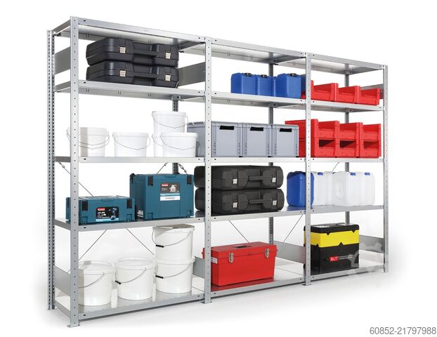 Estantería modular ca. 60,06 lfm. Fachbodenregale META H: 200 cm T: 60 cm , 150 kg pro Ebene