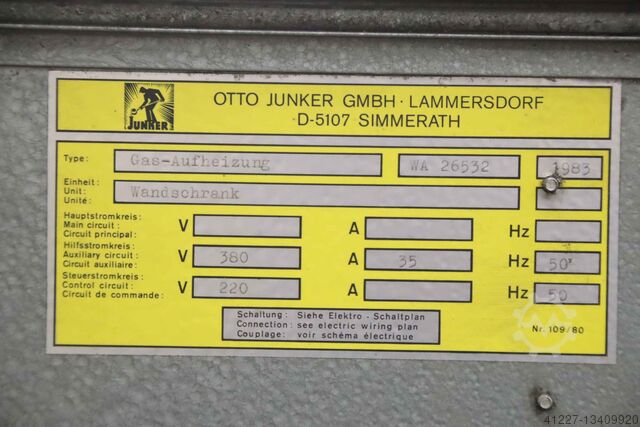 Mold heating 175 kW Junker WA 26532