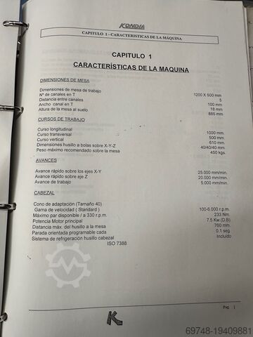 Centro de maquinagem vertical KONDIA 1050B