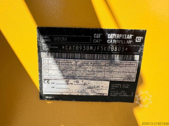 Kerekes rakodó CATERPILLAR 930M Radlader mit Schaufel 2.090 BTH