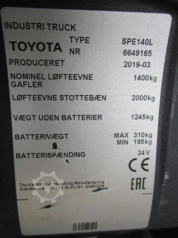 Ruční vysokozdvižný vozík TOYOTA SPE140L