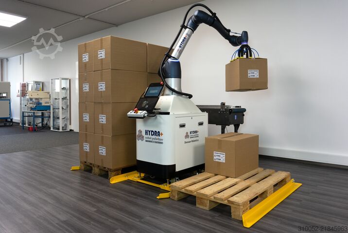 Cobot paletizační systém FJ Mayer HYDRA cobot palletizer Vorführmaschine
