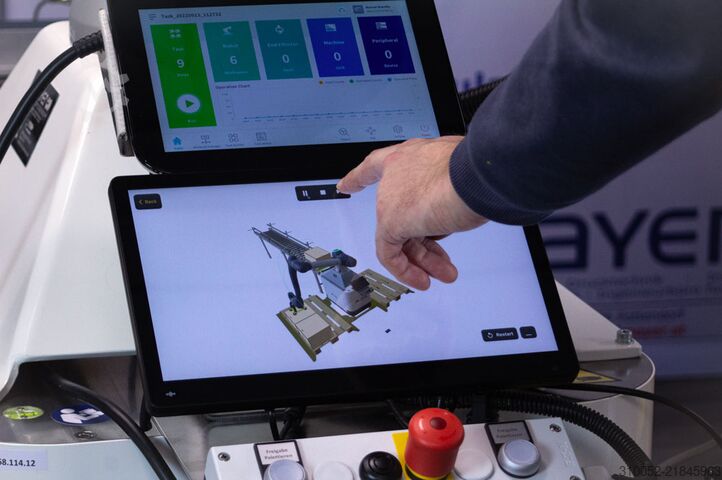 Cobot paletizační systém FJ Mayer HYDRA cobot palletizer Vorführmaschine