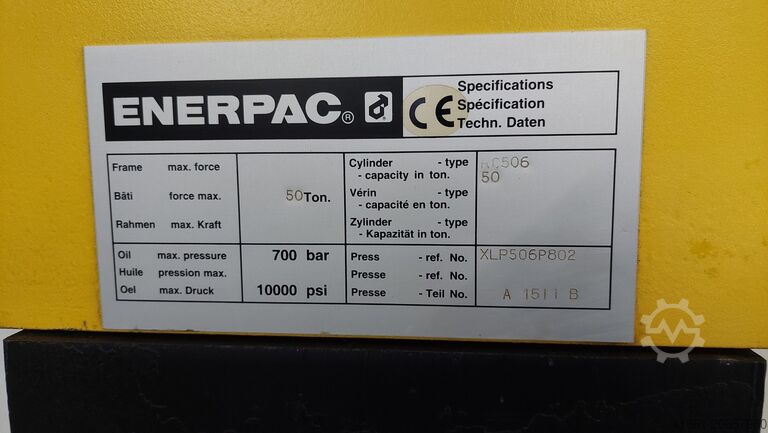 Presse d'atelier hydraulique manuelle ENERPAC XLP 506-P 802