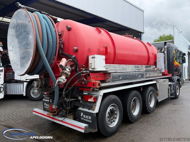 Veículo de aspiração Scania G480 8x4, Naafreductie, 199.500 km, Kipper