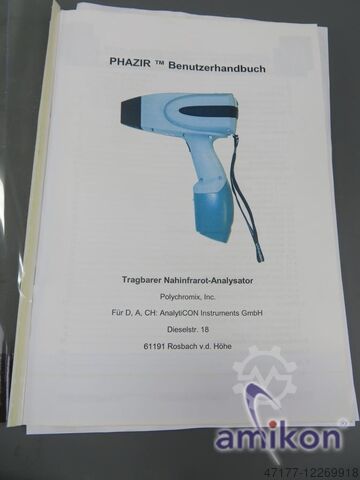 Analisador portátil de infravermelhos próximos Polychromix Phazir NIR-Spektrometer Model: 1624