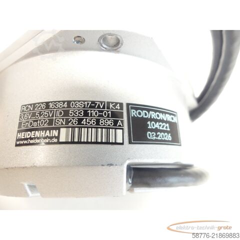 Komponens Heidenhain RCN 226 16384 03S17-7V .533 110-01 -mit 6 Monaten Gwl.!-