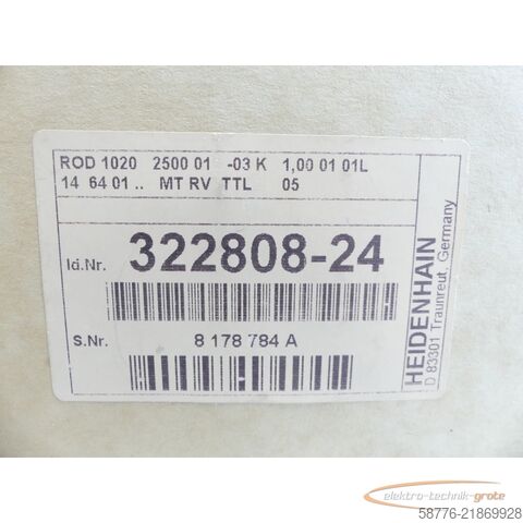 Componenta Heidenhain ROD 1020 2500 01-03 Drehgeber .322 808-24 SN:8178784A-ungebr.!-
