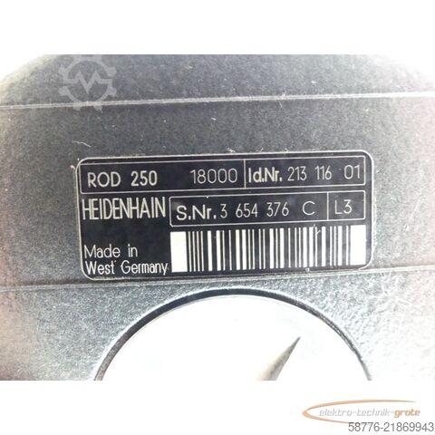 Componenta Heidenhain ROD 250 18000 . 21311601 SN: 3654376C / L3 6 Mon. Gewährl.