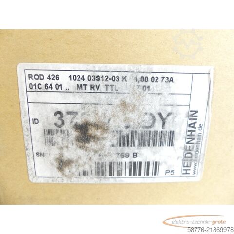 Komponent Heidenhain ROD 426 1024 03S12-03 Drehgeber . 376 846-DY - ! -