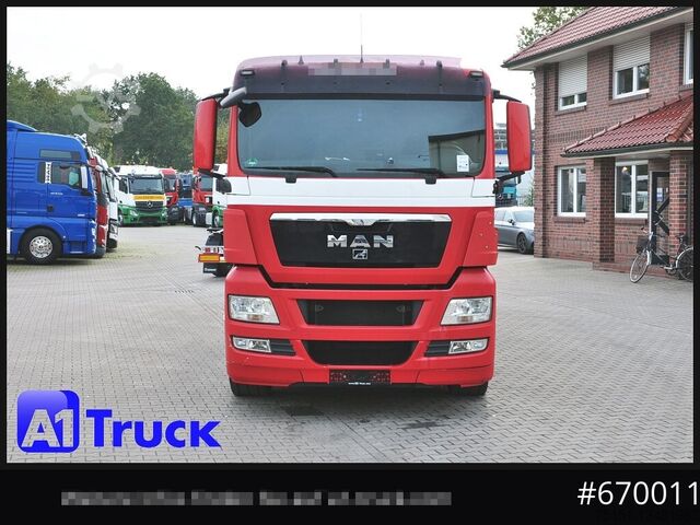 Vrachtauto met open laadbak MAN TGX 26.400, Hiab Kran, Lenk-Liftachse,