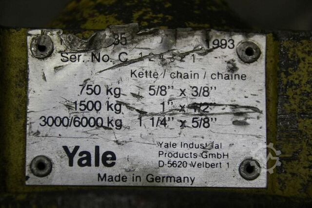 Lever chain hoist 0.75 to Yale Kettenlänge 1,7 m