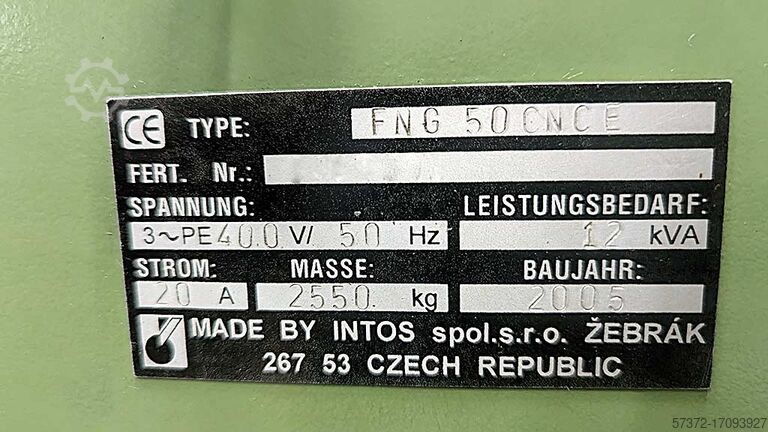 CNC Fräsmaschine INTOS FNG50 CNC E