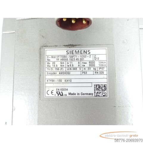 Siemens-motor Siemens 1FT7084-5AF71-1CG2 - Z SN:YFH8666152345001 - ! -