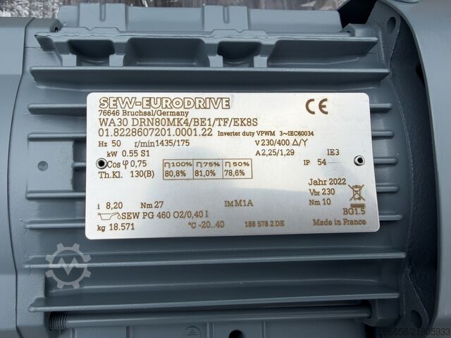 SEW-EURODRIVE WA30 DRN80MK4/BE1 SEW-EURODRIVE WA30 DRN80MK4/BE1 SEW-EURODRIVE WA30 DRN80MK4/BE1