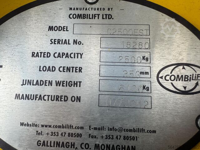 Τετρακατευθυνόμενο περονοφόρο ανυψωτικό όχημα Combilift C2500 EST /Only 1451 hours/ Battery 81%