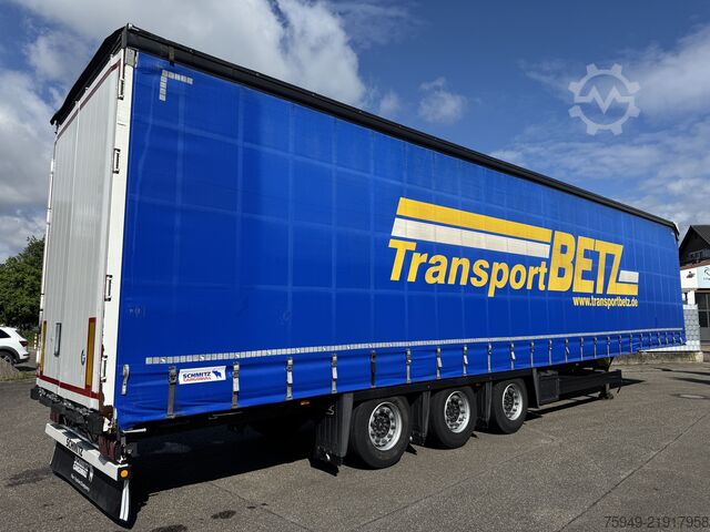 Open oplegger met zeil Schmitz Cargobull SCS 24/L Mega, Liftachse, 3m Hubdach