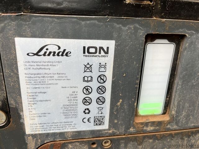 Elektrikli 4 tekerlekli forklift Linde E20PL-02