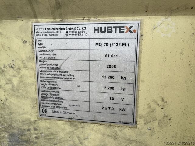 Carretilla elevadora reutilizable Hubtex MQ70