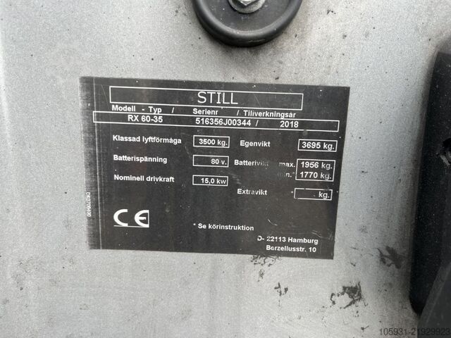 Elektrikli 4 tekerlekli forklift Still RX60-35