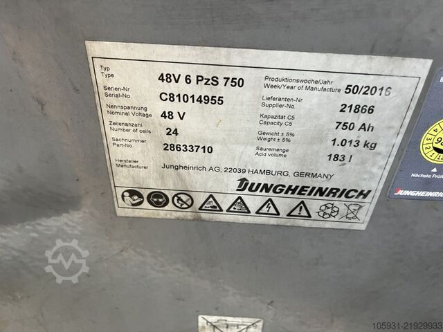 Elektrikli 3 tekerlekli forklift Jungheinrich EFG220