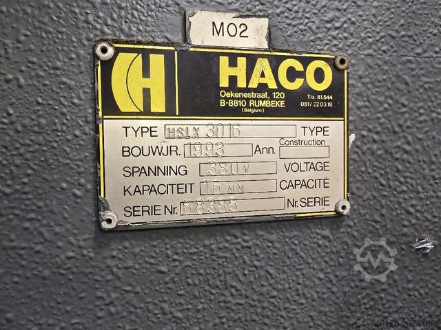 Hydraulisk guillotinesaks HACO HSLX 3016