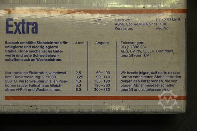 Stick electrodes welding electrodes 4.0 x 450 OERLIKON Extra EY 42 53 Mn B