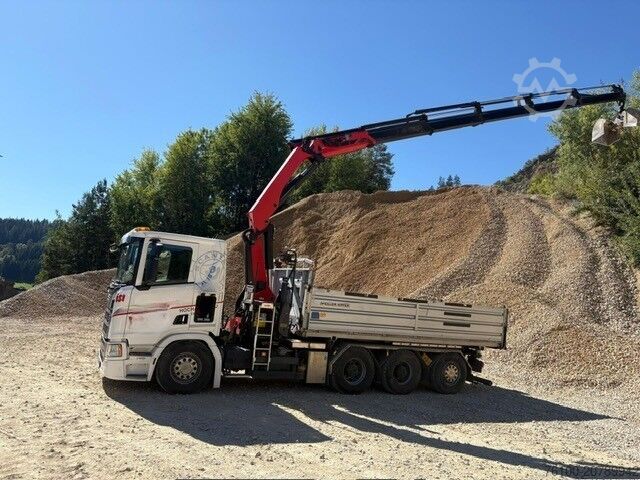 Three-sided tipper truck SCANIA R 520, V8, Kipper+PK 26002-D