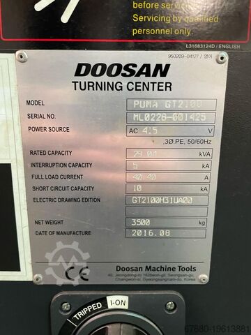 Torno CNC Doosan Puma GT2100